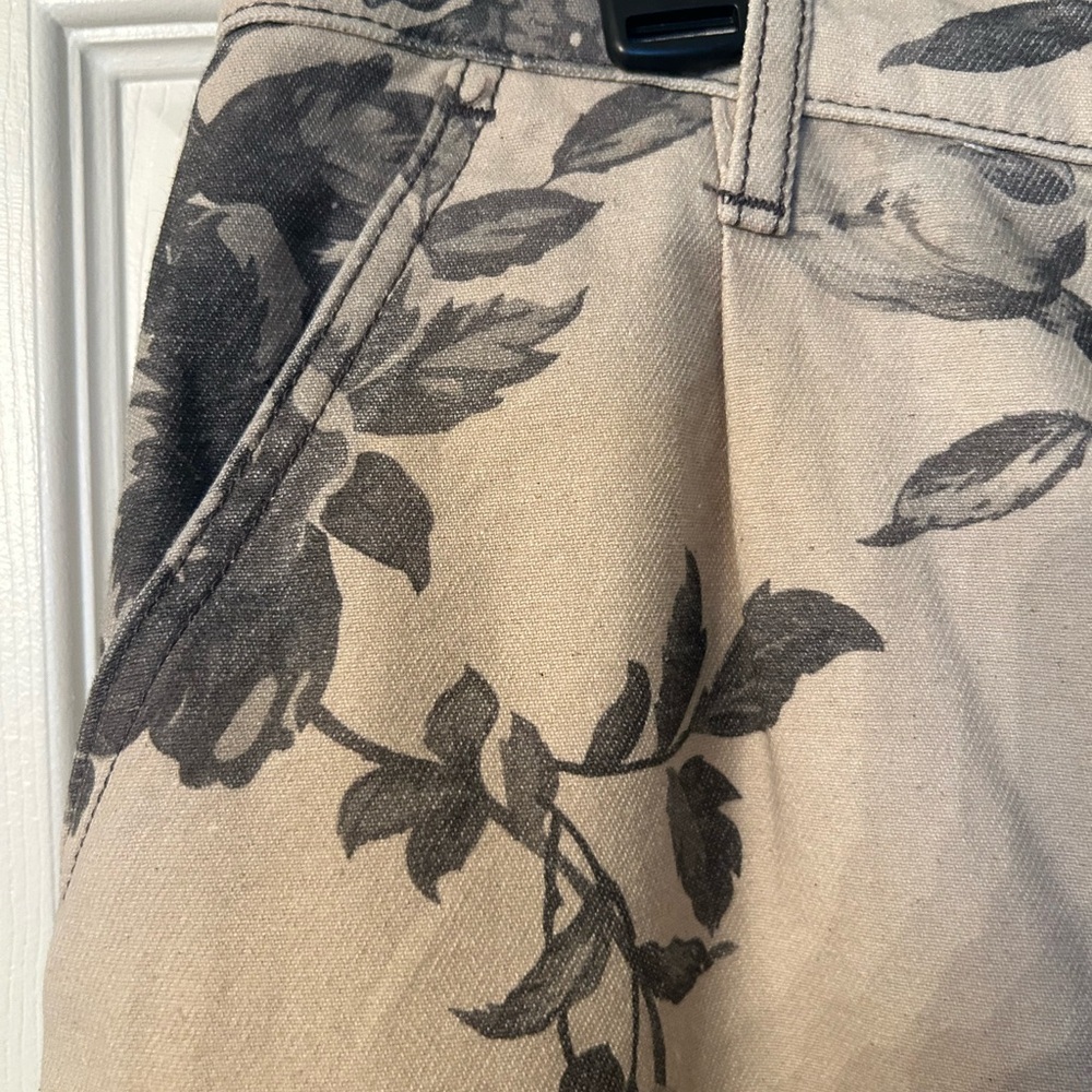 Wow!! 🤩 Pilcro Anthropologie Floral Print Wide-Leg Pants Jeans sz 31 - Picture 3 of 5